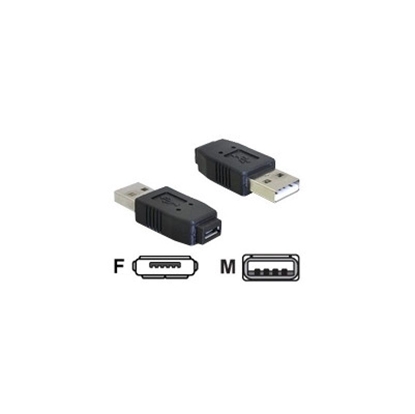 Attēls no Delock Adapter USB micro-A+B female to USB2.0-A male