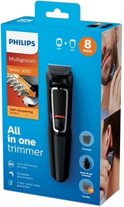Attēls no Philips MULTIGROOM Series 3000 8-in-1, Face and Hair MG3730/15