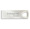 Picture of Integral 64GB USB2.0 DRIVE ARC METAL USB flash drive USB Type-A 2.0 Silver