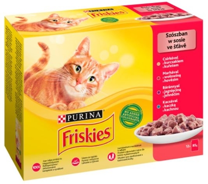 Picture of Friskies Mix meat - wet cat food - 12 x 85 g