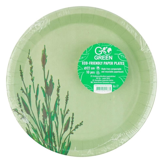 Picture of Papīra šķīvji Go Green 22cm 10gab.