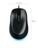 Picture of Microsoft Comfort 4500 mouse Ambidextrous USB Type-A BlueTrack 1000 DPI