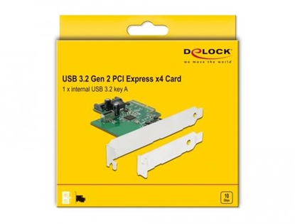 Attēls no Delock PCI Express Card to 1 x internal USB 3.2 Gen 2 key A 20 pin female