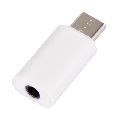Picture of Riff USB-C (Type-C) uz 3.5mm Audio Ligzdas AUX Adapteris Balts (OEM)