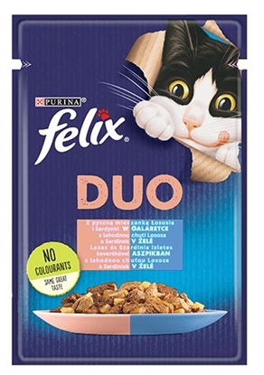 Attēls no Felix Fantastic Duo with salmon and sardine in jelly - wet cat food - 85g