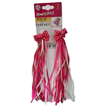 Picture of Velo rokturu dekori BOW TIE, rozā/balts