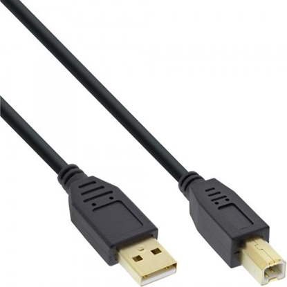 Attēls no Kabel USB InLine USB-A - USB-B 10 m Czarny (34550S)