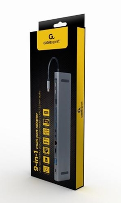 Изображение Gembird USB Type-C 9-in-1 Multi-Port Adapter + Card Reader