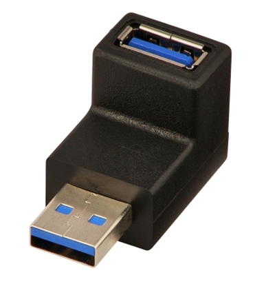 Attēls no USB 3.0 90 Degree Down Type A Male to A Female Right Angle Adapter