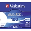 Picture of 1x5 Verbatim BD-R Blu-Ray 100GB 4x Speed wide printable JC