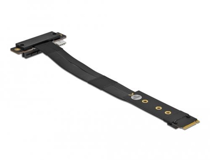 Attēls no Delock M.2 Key M to PCIe x4 NVMe Adapter angled with 20 cm cable