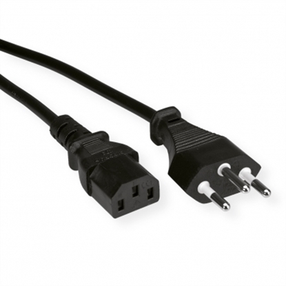 Picture of VALUE Power Cable, Straight IEC, CH, black, 3 m
