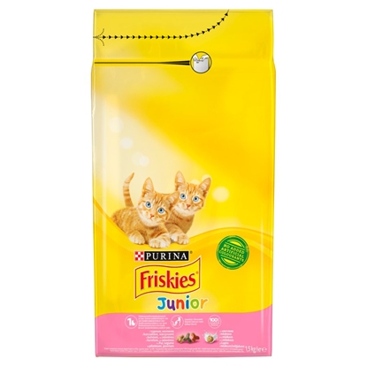 Picture of FRISKIES Junior Chicken with Vegetables and Milk - Dry Cat Food - 1.5 kg