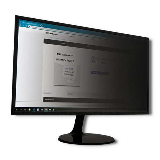 Picture of Qoltec 51056 Privacy filter GDPR 22" | 16:10