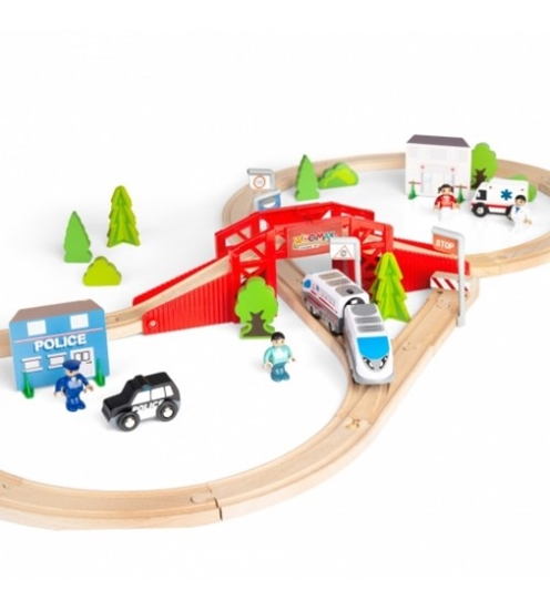 Picture of Koka dzelzceļa komplekts trase 50 elementi CB46444