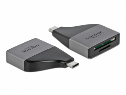 Picture of Delock USB Type-C™ Card Reader for SD / MMC + Micro SD memory cards – compact design
