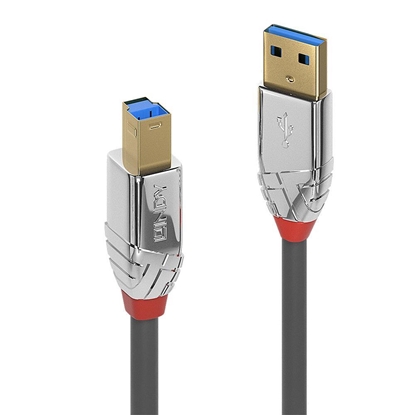 Attēls no Lindy 2m USB 3.0 Type A to B Cable, Cromo Line