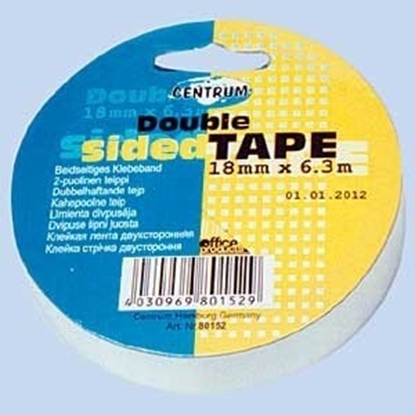 Obrazek Adhesive tape Centrum 18mmx6,3m, two way 1114-250