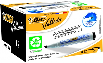 Picture of BIC whiteboard marker VELL 1751 4-6 mm, black, Pouch 12 pcs 751097