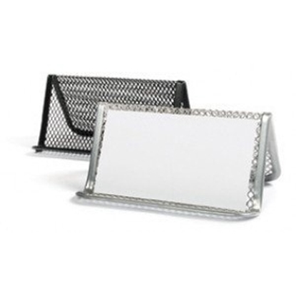 Picture of Business stand Forpus, silver, 1 compartment, perforated metal