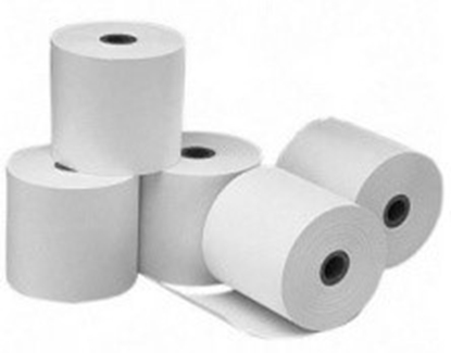 Attēls no Cash Register Thermal Paper Roll Tape, 10pcs (576012-T) width 57mm, length 43m, bushings 12mm, maximum diameter 12mm