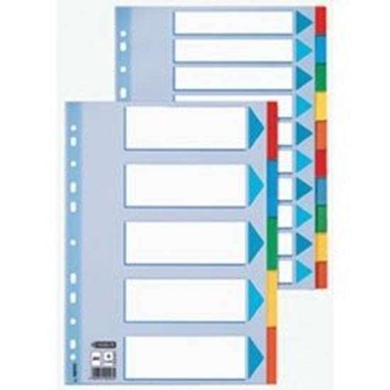 Изображение Esselte Zakładki indeksujące 10 kart 5 kolorów KARTA OPISOWA (100193)