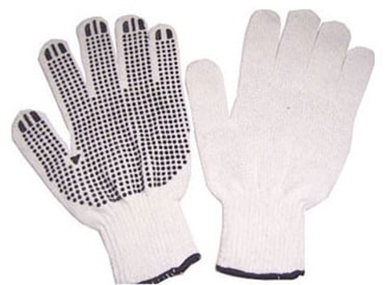 Изображение Gloves, work, knitted, su PVC dots, L (pair)