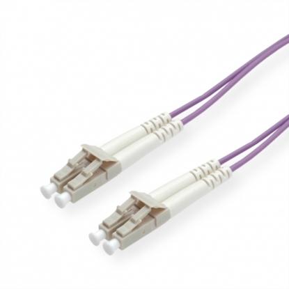 Attēls no ROLINE FO Jumper Cable 50/125µm OM4, LC/LC, Low-Loss-Connector, violet, 7 m