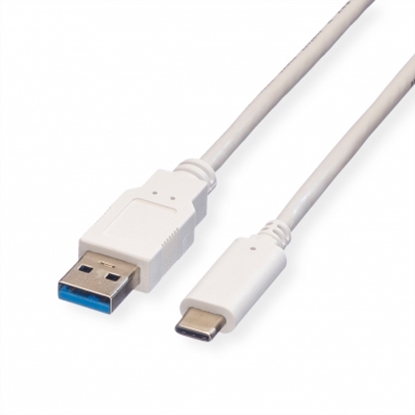 Изображение VALUE USB 3.2 Gen 1 Cable, A-C, M/M, white, 3 m