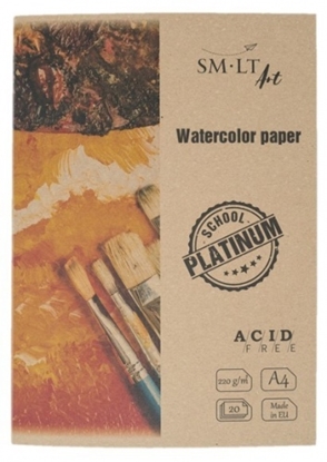 Attēls no Watercolor sketchbook SMLT, A4, 220 g, glued, (20)