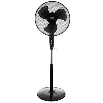 Изображение Adler Fan AD 7323b	 Stand Fan, Number of speeds 3, 90 W, Oscillation, Diameter 40 cm, Black