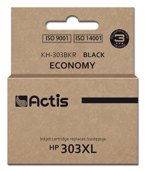 Изображение Actis KH-303BKR ink for HP printer, replacement HP 303XL T6N04AE; Premium; 20ml; 600 pages; black