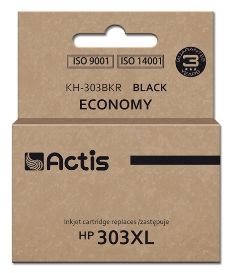 Изображение Actis KH-303BKR Ink (replacement for HP 303XL T6N04AE; Premium; 20ml; 600 pages; black)