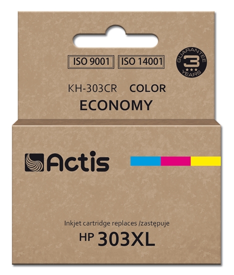 Изображение Actis KH-303CR Ink (replacement for HP 303XL T6N03AE; Premium; 18ml; 415 pages; color: cyan, magenta, yellow)
