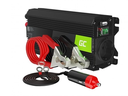 Picture of Green Cell PRO Car Power Inverter Converter 24V to 230V 500W/ 1000W with USB