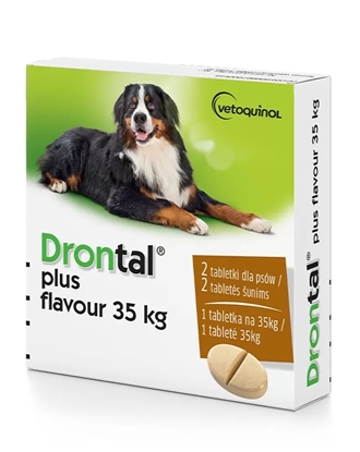 Изображение VETOQUINOL Drontal deworming tablets for dogs XL