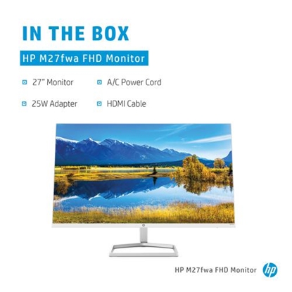 Изображение HP M27fwa computer monitor 68.6 cm (27") 1920 x 1080 pixels Full HD LCD Black, Silver