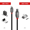 Picture of Lindy 3m USB 2.0 Typ C an B Kabel, Anthra Line