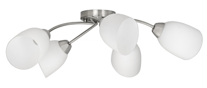 Изображение Activejet Classic chandelier pendant ceiling lamp BENITA nickel 5xE27 for living room