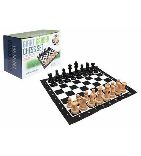 Изображение Lielas dārza šahu figūras 15-19 cm + laukums 88x88 cm FB255419