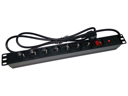 Picture of Listwa zasilająca 19" 7xCEE 7/5 wtyk CEE 7/7