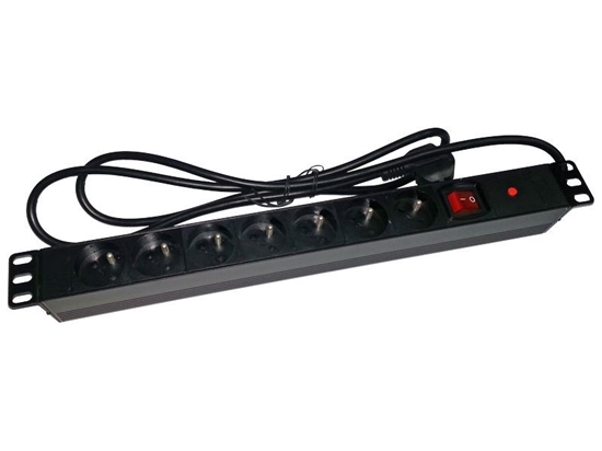 Picture of Listwa zasilająca 19" 7xCEE 7/5 wtyk CEE 7/7