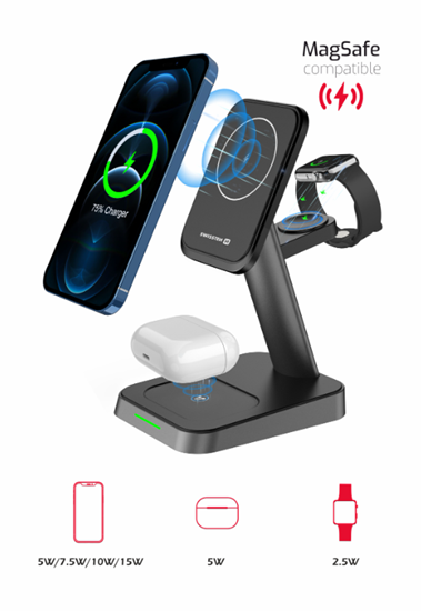 Picture of Swissten 3in1 MagStick 22.5W Wireless Charger