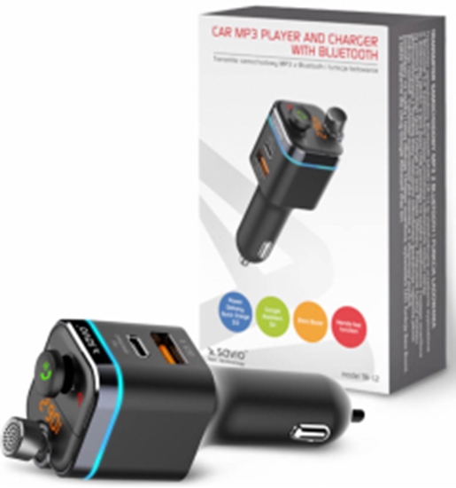 Изображение Savio Car mp3 Player and Charger with Bluetooth