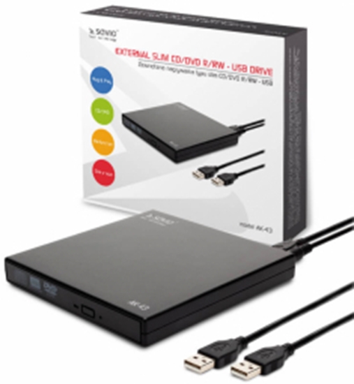 Picture of Savio External Slim CD/ DVD R/ RW – USB Drive