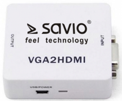 Attēls no Savio VGA – HDMI Full HD / 1080p 60Hz Converter/ Adapter