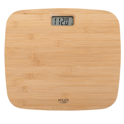 Picture of ADLER Bathroom bamboo scale. Max capacity: 150kg.