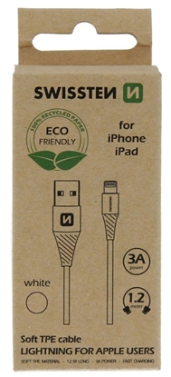 Attēls no Swissten Eco Friendly Fast Charge 3A Lightning Data and Charging Cable 1.2m
