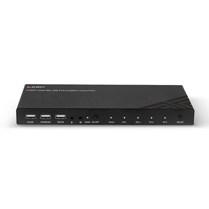 Picture of Lindy KVM Switch HDMI 18G, USB 2.0 & Audio, 4 Port