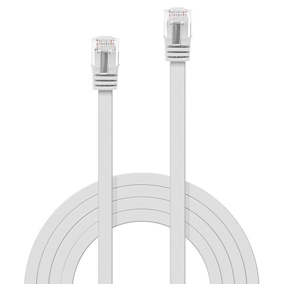 Picture of Lindy 0.3m Cat.6 U/UTP Flat Cable, White
